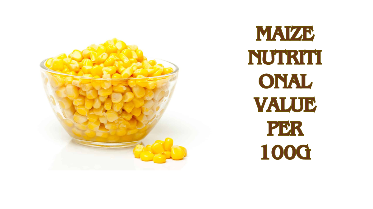 Maize nutritional value per 100g